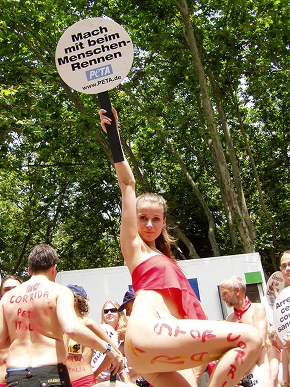 Demonstration gegen Stierhatz