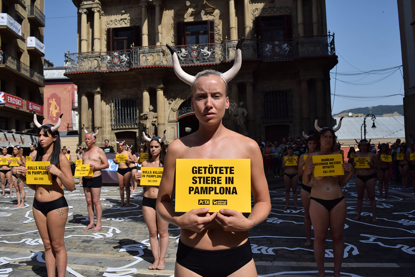 Demonstration gegen Stierhatz