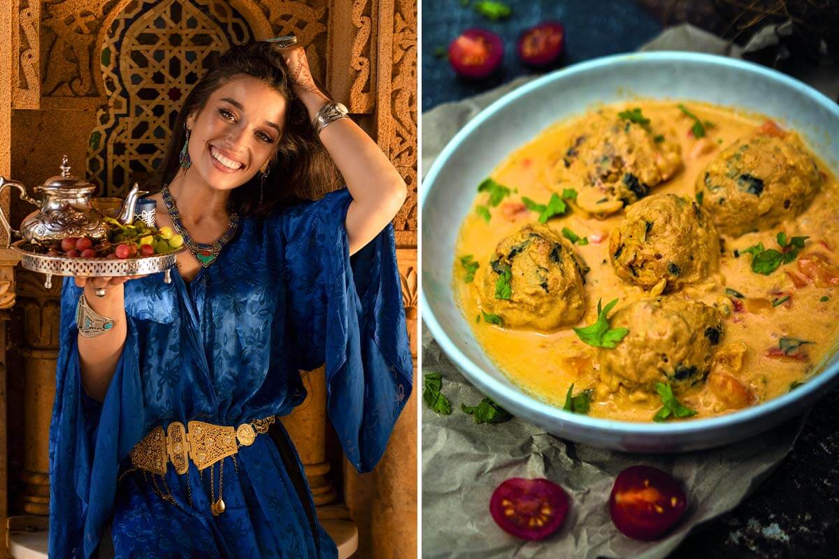 Daal Kofta: Vegane Linsenbällchen in Paprika-Curry-Soße von Serayi