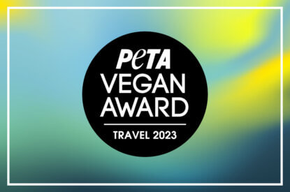 PETA Vegan Award Logo Bereich Travel.