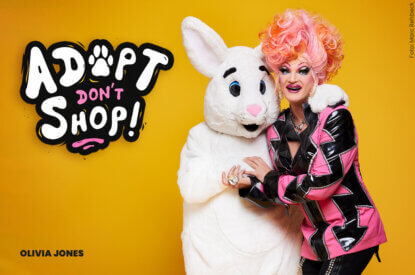 PETA Motiv Olivia Jones Adopt don't shop