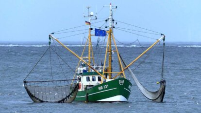 Fischer Kutter auf dem Meer