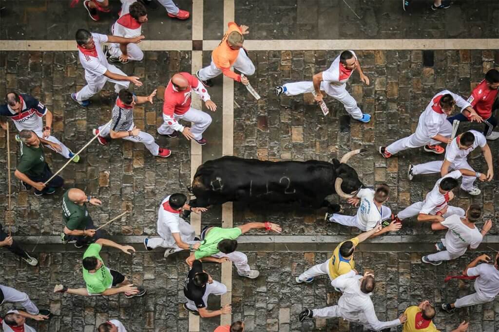 Pamplona Stierlauf