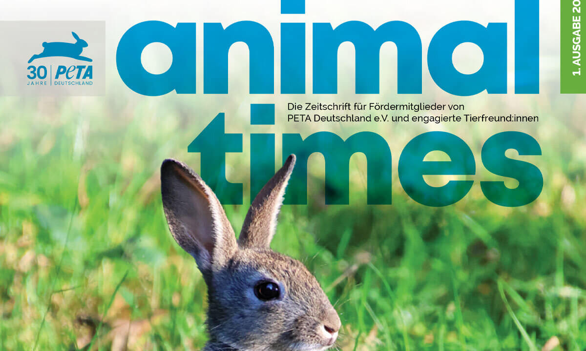 PETA Animal Times Cover mit Hasen