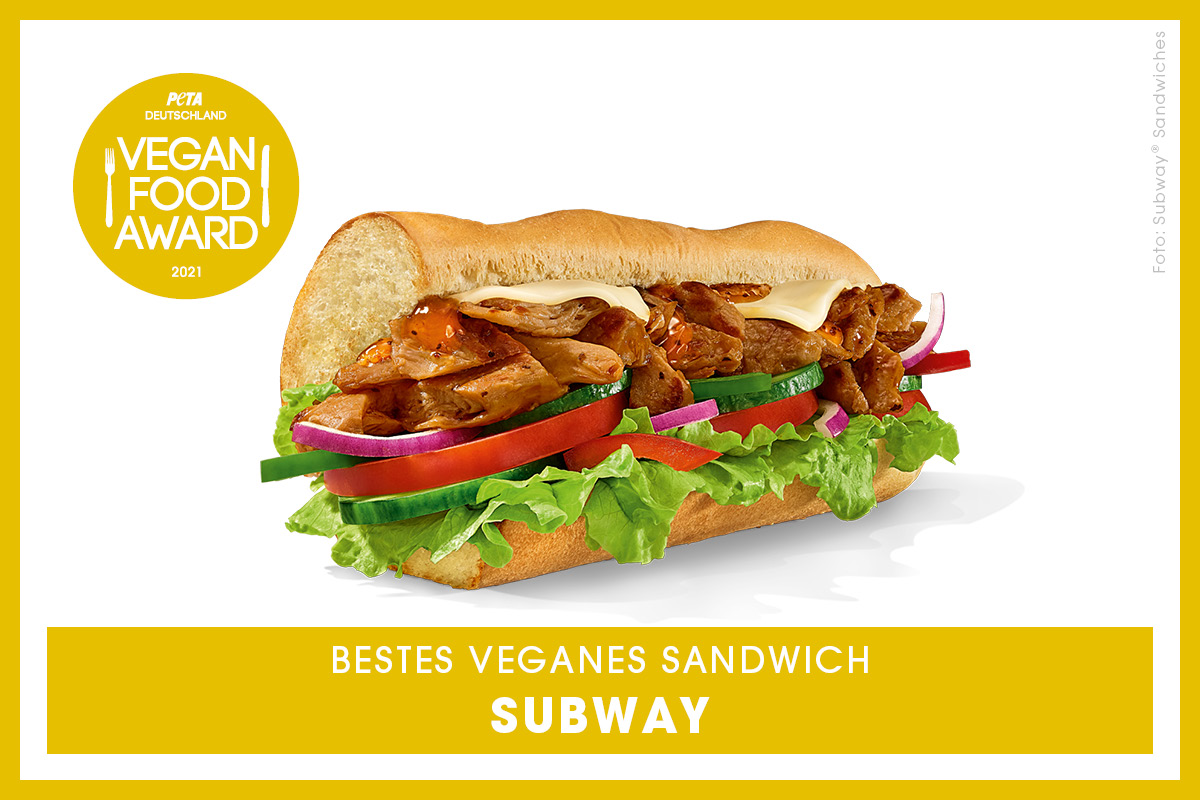 Vegan Food Award Gewinner Subway