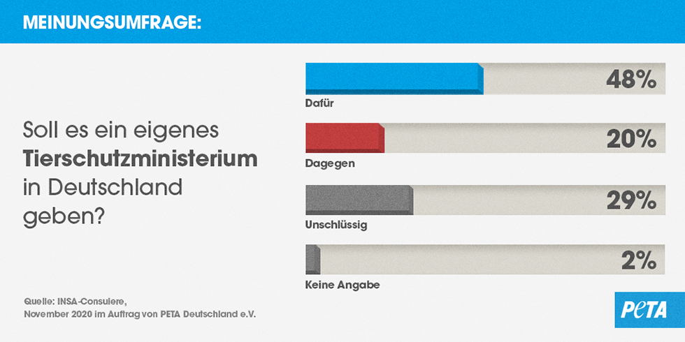 Grafik Meinungsumfrage Tierschutzministerium